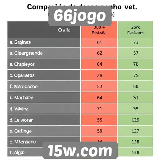 Comparação de desempenho entre jogos populares no 66jogo